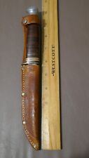VERY NICE Vintage Kabar 1236 Hunting Fixed Blade Knife USA Leather Handles picture