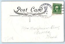 DPO (1899-1929) McCormick WA Postcard Christmas Greeting Poinsettia Flower picture