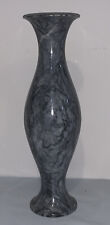 Marble Vase Vintage Gray Tall Skinny Flower Bud  picture