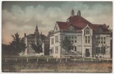 High School Primary School Buildings Webster City Iowa Hand Colored Albertype picture