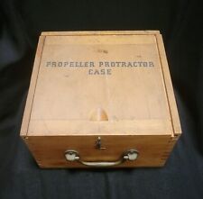 Vintage Propeller Protractor Wooden Case ONLY picture