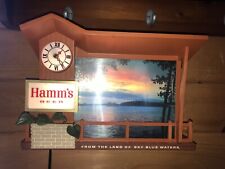 Hamms Beer Sign Clock  Dusk to Dawn  Sunrise Sunset picture
