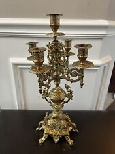 candelabra candle holder 5 Arm Brass Made In Italy picture