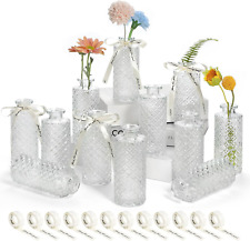 Glass Bud Vases Set of 12(Flowers NOT Included),Small Bud Vases in Bulk,Mini Bud picture