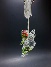 Dr. Seuss' Santa LENOX Crystal GRINCH UP THE CHIMNEY Christmas Ornament Gift Bag picture