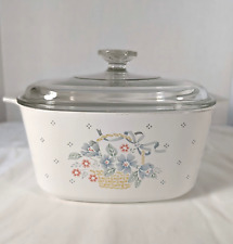 Corning Ware A3B Country Cornflower 3 L/Qt Casserole With A9C Lid Vintage picture