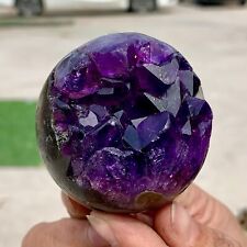 211G Natural Uruguayan Amethyst Quartz crystal open smile ball therapy picture