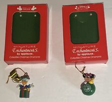 Lot (2) Disney Miniature Enchantments Christmas Tree Ornaments; Donald/Minnie picture