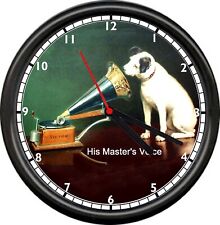 RCA Victrola Nipper Dog His Master's Voice Gramophone Phonograph Sign Wall Clock picture