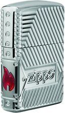 Zippo 29672, Bolts Design Deep Carved High Polish Chrome Finish Lighter picture