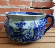 Antique Victoria Ware Ironstone Chamber Pot Flow Blue Style picture