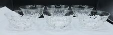 FRENCH St Louis Chantilly Dessert Bowl Cut Crystal Set of 6, ca 1930 picture