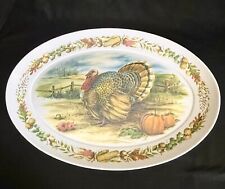 Vintage 70s BROOKPARK Turkey Platter #1521 Oval Tray Melamine 21x15 Thanksgiving picture