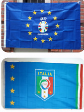 1 ITALY FEDERATION FLAG (3x5 FT) + 1 EURO-2024 FLAG (3X5 FT) $55 picture