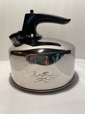 Vintage Paul Revere Ware 1 QUART Whistling Tea Kettle Copper Bottom Pot Stovetop picture