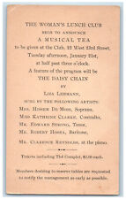 c1880's The Woman's Lunch Club A Musical Tea Tarrytown NY Antique Postal Card picture