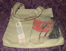 Andy Warhol Campbells Soup print canvas bag loop tote NICE Condition w/Letter picture
