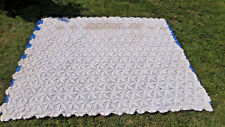 Antique 1920's Hand Crocheted Bedspread Scalloped Edge picture