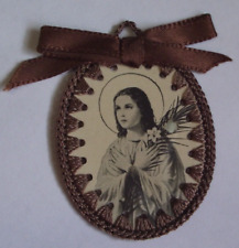 St Saint Maria Goretti scapular badge relic Lily of purity patron rape victims picture