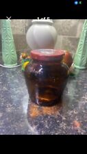 Vintage B & M Baked Beans B&M Americana Brown Glass Jar with Lid Top Collectible picture