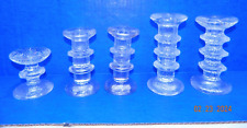 Iittala Glass Festivo Ring Candle Holders Timo Sarpaneva Finland Set of 5 picture