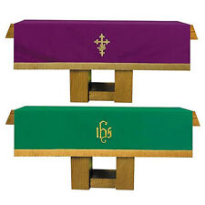 Altar Frontal Clergy Reversible Vestments Purple and Green 72x52 Inch Dove Cross picture