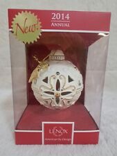 Lenox 2014 Annual Christmas Ornament Jingle Bell Ball Ivory  picture