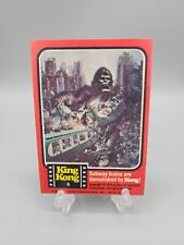 King Kong 1976 Topps #6 Subway Trains Demolished by Kong Vintage Trading Card picture