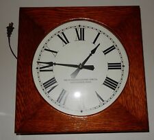 Vintage Standard Electric Time Co Oak Case Wall Clock Springfield Mass. READ picture