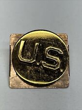 Vintage Rare U.S. Military Lapel, Gold Tone, Snag -Prufe picture