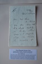 Prince Alexander George of Teck 1st Earl of Athlone Autograph in Letter 1910 picture