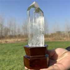 1.32LB Natural Clear Quartz Obelisk Large Crystal Tower Point Reiki Wand Healing picture