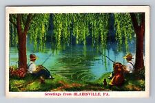 Blairsville PA-Pennsylvania, Scenic General Greetings, Antique Vintage Postcard picture
