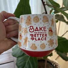 World Market Ceramic Mug “Bake The World A Better Place” Christmas Holidays Cup picture