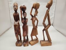 4Handcarved AFRICAN FIGURES (2 Male, 2 Female) picture