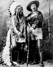1895 SITTING BULL & BUFFALO BILL American Frontier Classic Picture Photo 4x6 picture