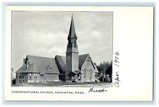 c1906 Congregational Church, Hopkinton, Massachusetts MA Antique Postcard picture
