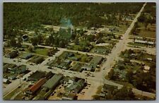 Mio Michigan Downtown Aerial View c1960 Chrome Postcard picture