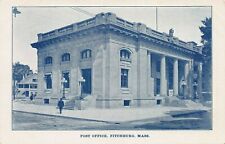 U.S. Post Office, Fitchburg, Massachusetts, Very Early Postcard, Unused  picture