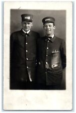 c1910's Streer Car Employee Studio Portrait RPPC Photo Unposted Antique Postcard picture