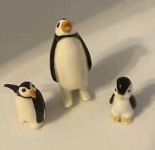 Vintage Bone China Miniature Penguin Family Figurines Mixed Lot of 3 Tiny flaw picture