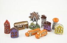 Small Set Buildings Art Ceramic Handmade Ukraine Decor Miniature Architectural picture