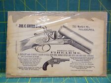 Catalogue Gun  Advertisement for Jos. C. Grubb & Co. Philadelphia - 1877 picture