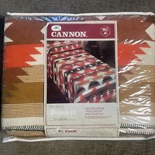 Vintage Cannon Mills Navajo Blanket Western Style Twin/Full 72x90 picture