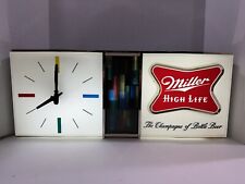 1960s Miller High Life Disco Clock Bar Light Sign Lakeside Plastics EXCELLENT picture