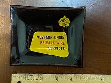 Rare - Western Union PRIVATE WIRE Services Coin Tray Plate picture