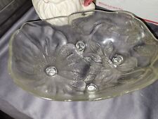 Footed Clear Pressed Glass Centerpiece Bowl 11