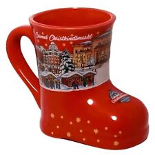 2017 Carmel Indiana Christkindlmarkt Mug Mulled Wine Cup Christmas Market Boot picture