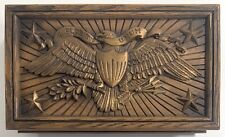 Box Avon Jewelry Trinket Vintage Gift Keepsake Brown Vtg USA Eagle Wings Club picture