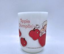 Vintage 1980 Strawberry Shortcake APPLE DUMPLING Hocking Milk Glass Mug picture